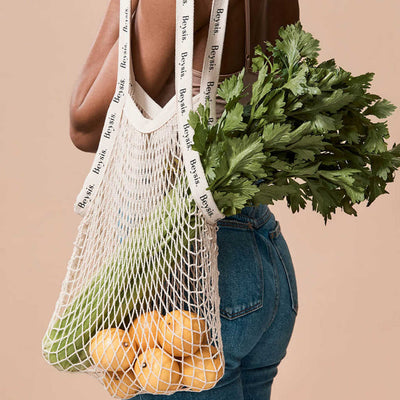 reusable cotton shopper and reusable shopping bag