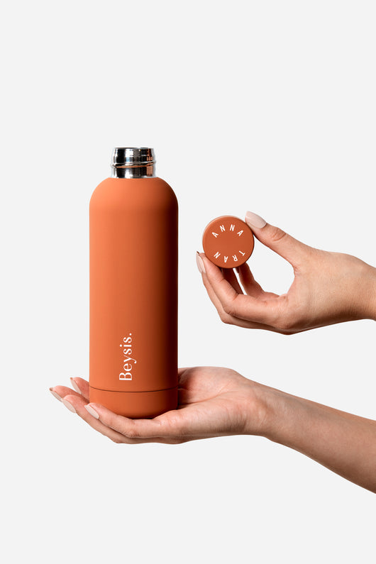 personalised terracotta Beysis water bottle