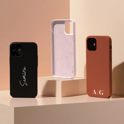 iphone 14 plus phone case in black, orange and purple