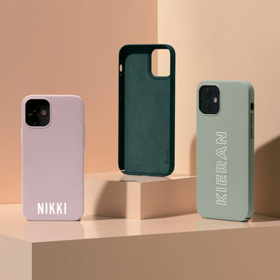 custom phone case iphone 14 Pro in mauve, green and olive